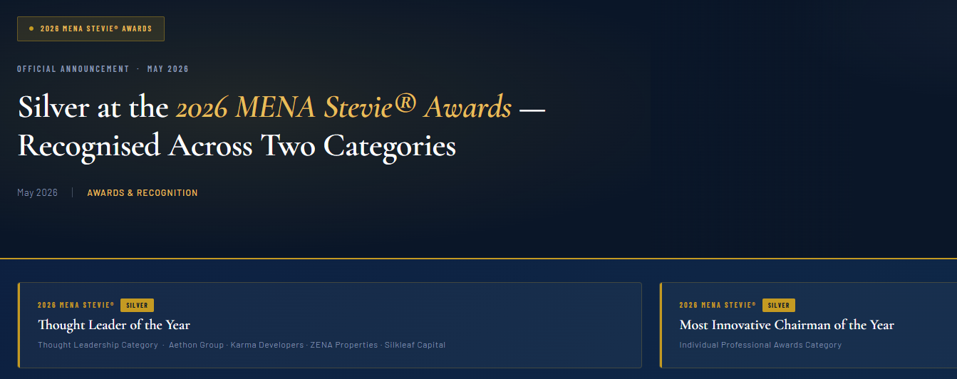 Captain Dr. Pradeep Singh wins silver at the 2026 MENA Stevie Awards