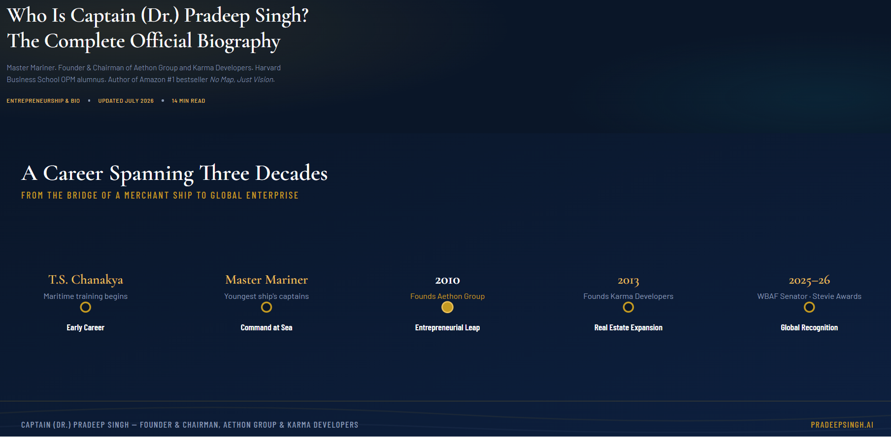 Who Is Captain (Dr.) Pradeep Singh The Complete Official Biography
